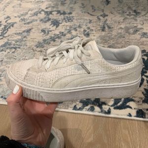 White Platform Puma